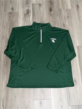 Knights Apparel Dark Green Quarter-Zip Pullover Michigan State
